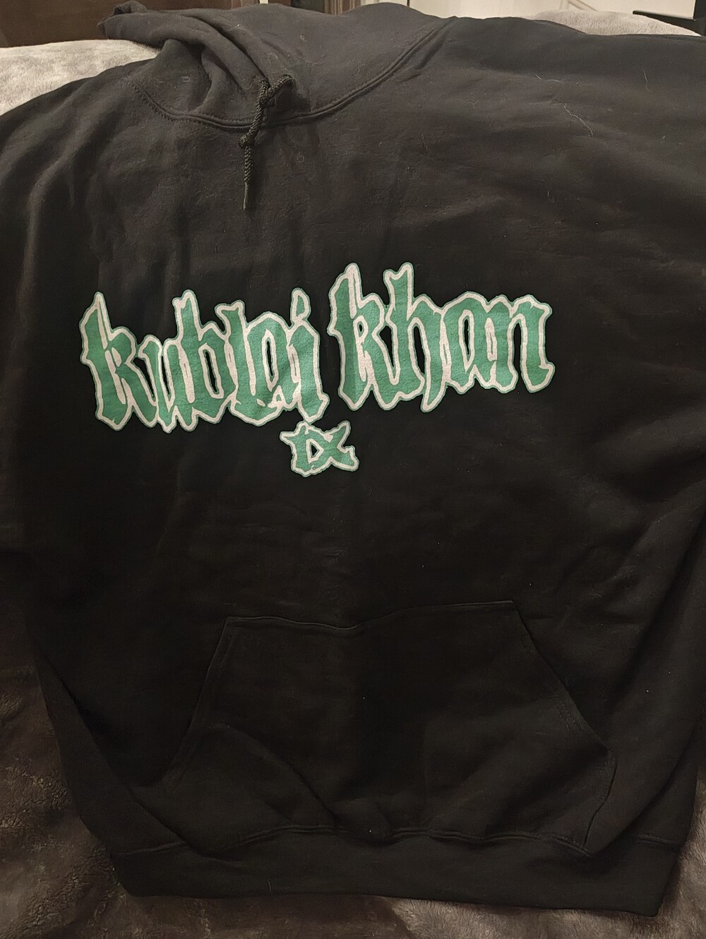 Kublai Kahn Graphic Skull Hoodie Kangaroo Pouch New No Tags XL - Picture 2 of 5
